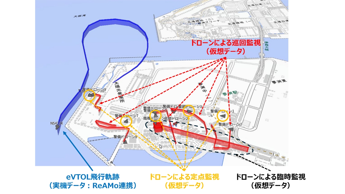 国内外でドローン運航・UTM（運航管理）システムを提供するテラドローン　有人機・無人機を統合運用する警備実証を実施