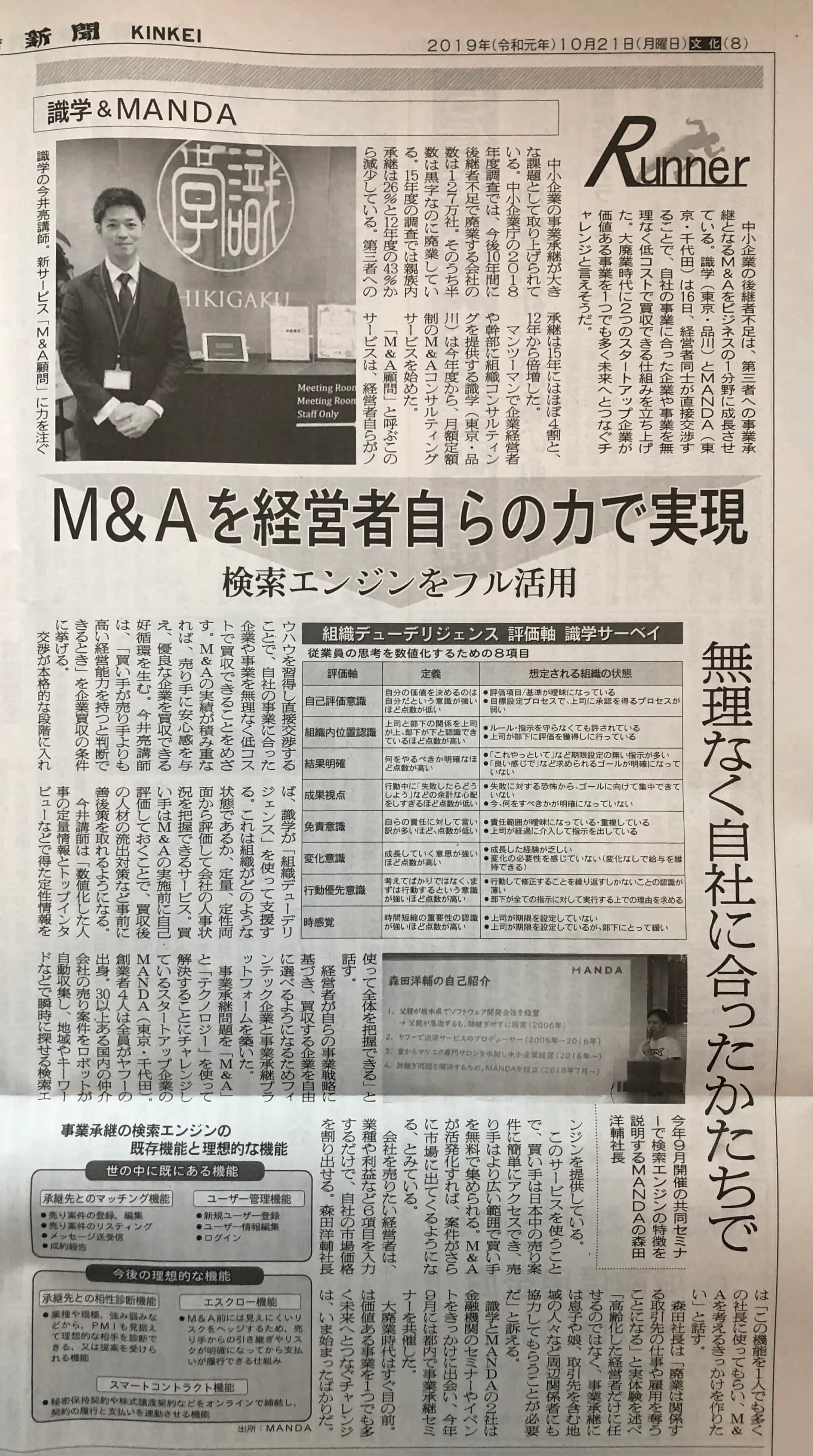 2019年10月 識学とMANDAで共催したイベントの記事掲載