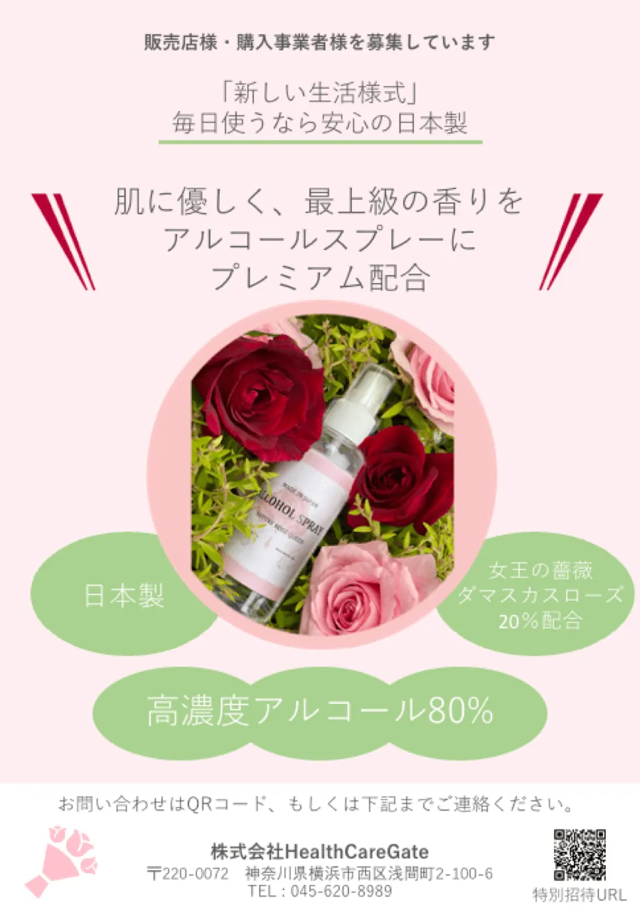2020年現在アルコール消毒スプレー販売開始