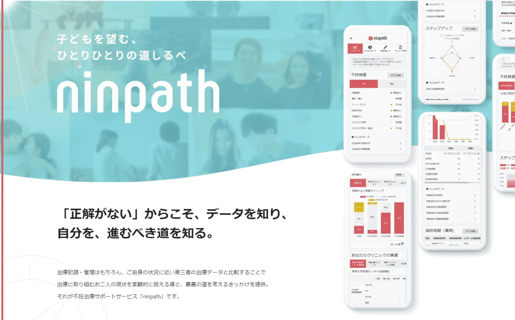 【AIで不妊治療を改革する】
「正解がない」からこそデータを知り、自分を知り、進むべき道を知る。　をコンセプトに、
不妊治療当事者向けに「治療記録・管理アプリ」の提供するスタートアップです。