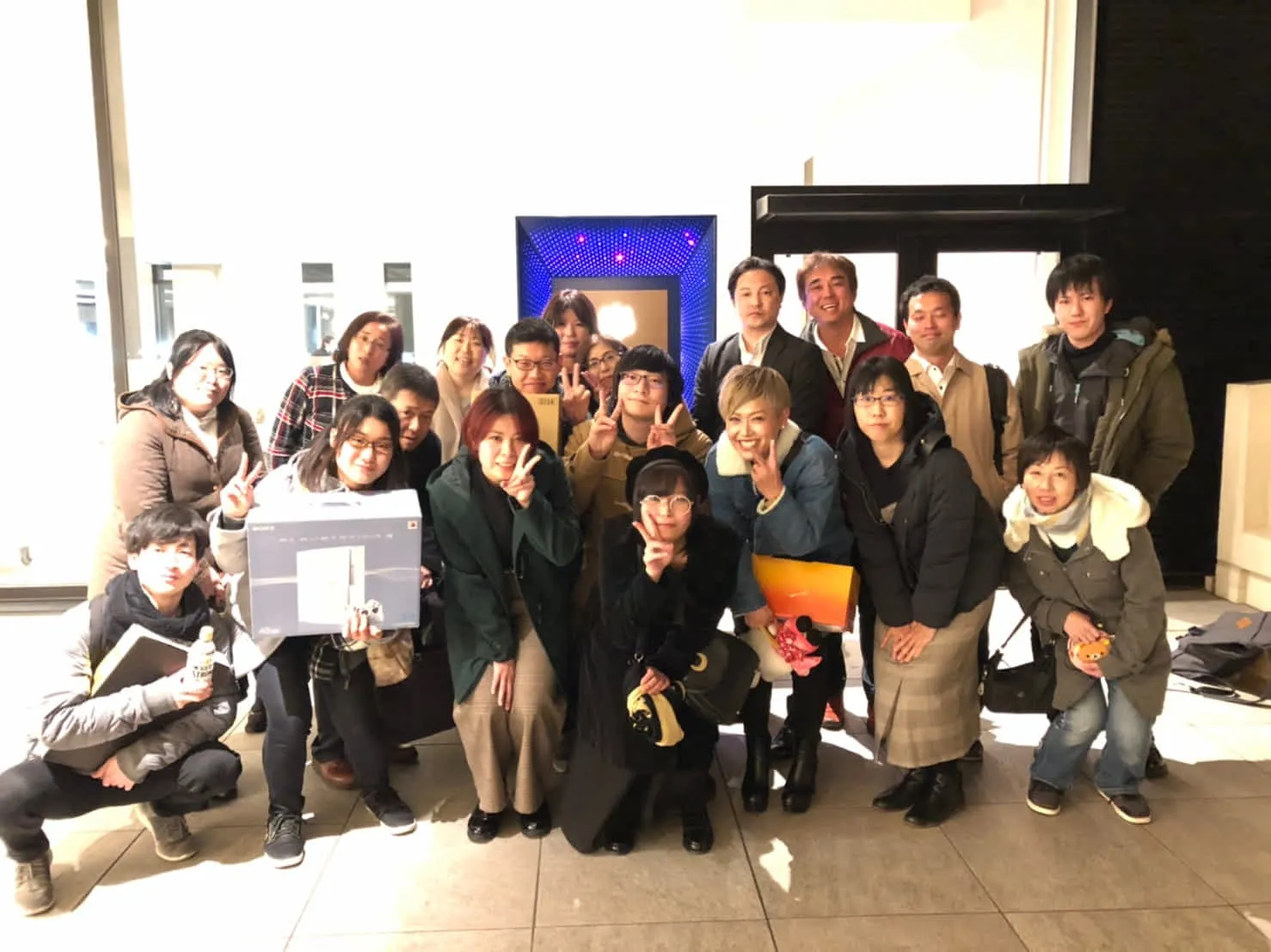 全社ミーティングでのコーチング研修の様子。