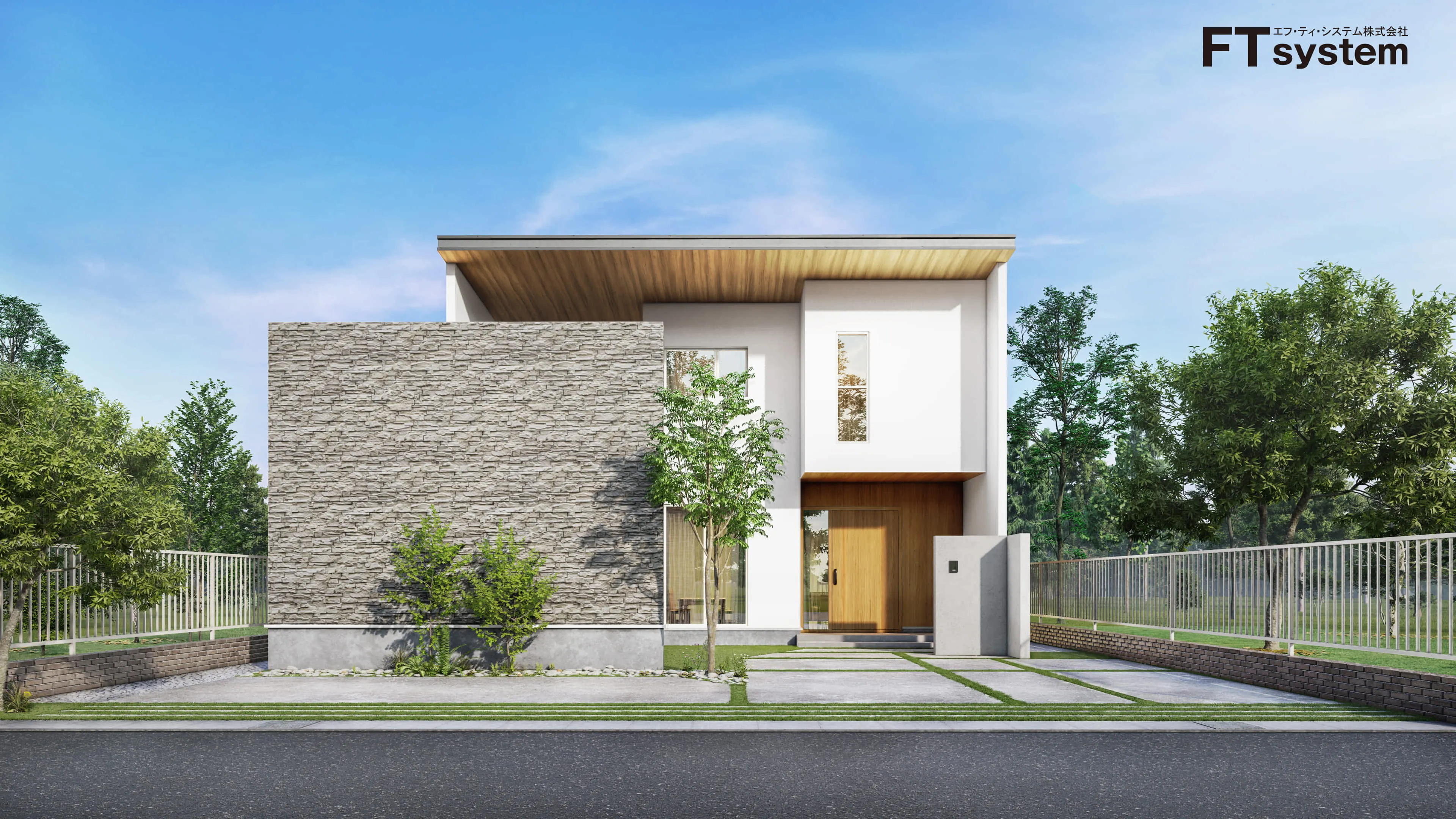 外観パース　新築戸建て