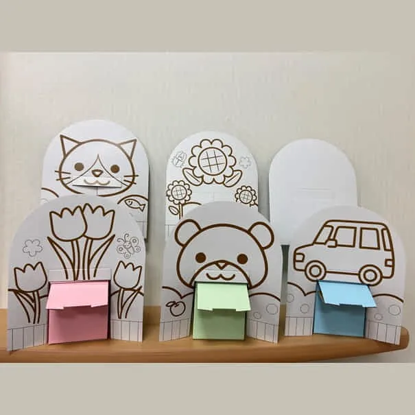 ぬりえもできて小さなお子様にも前向きになってもらいたい