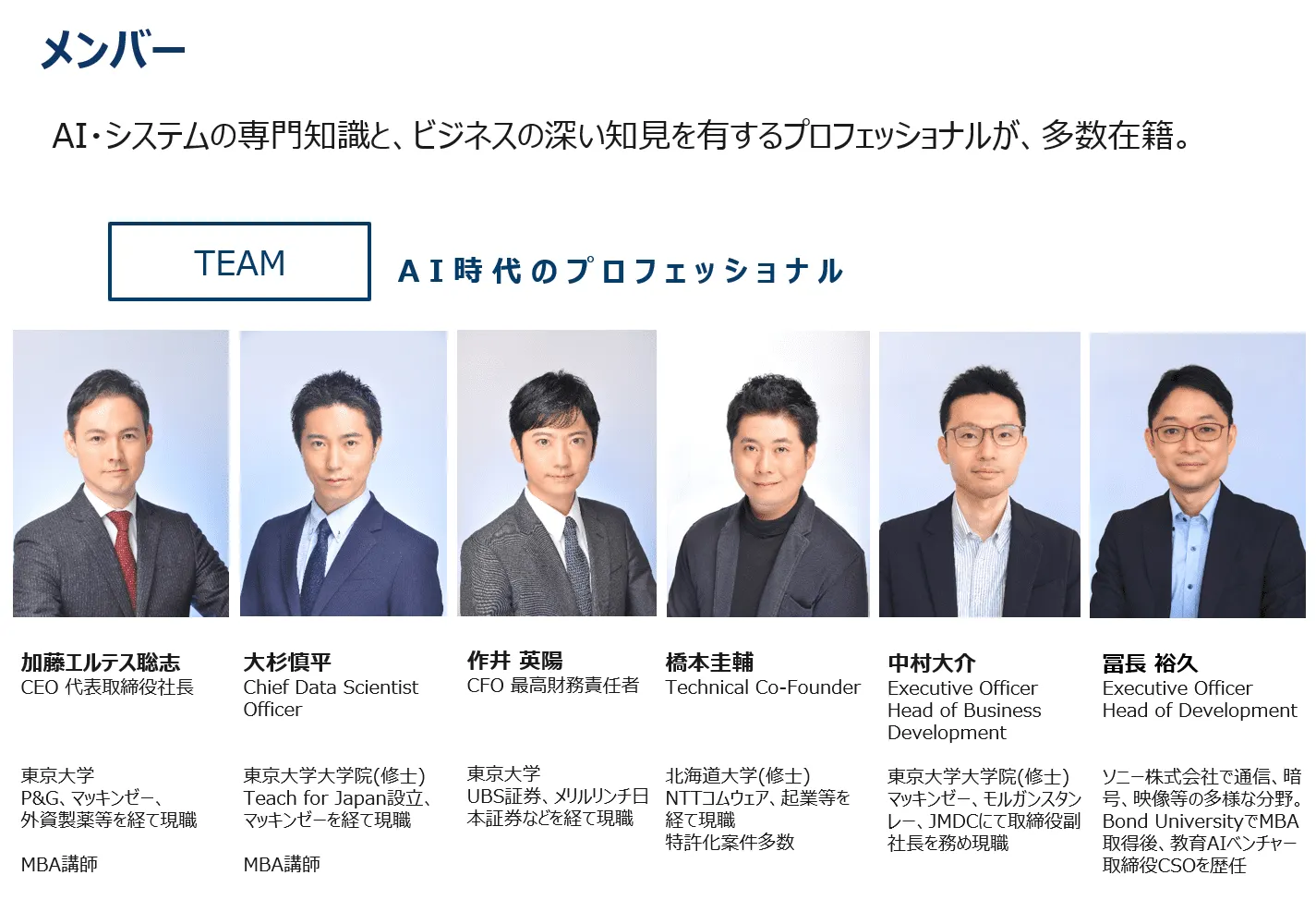 多彩なメンバーを有し、DX戦略の策定から実行、事業化・業務改善まで一気通貫で遂行