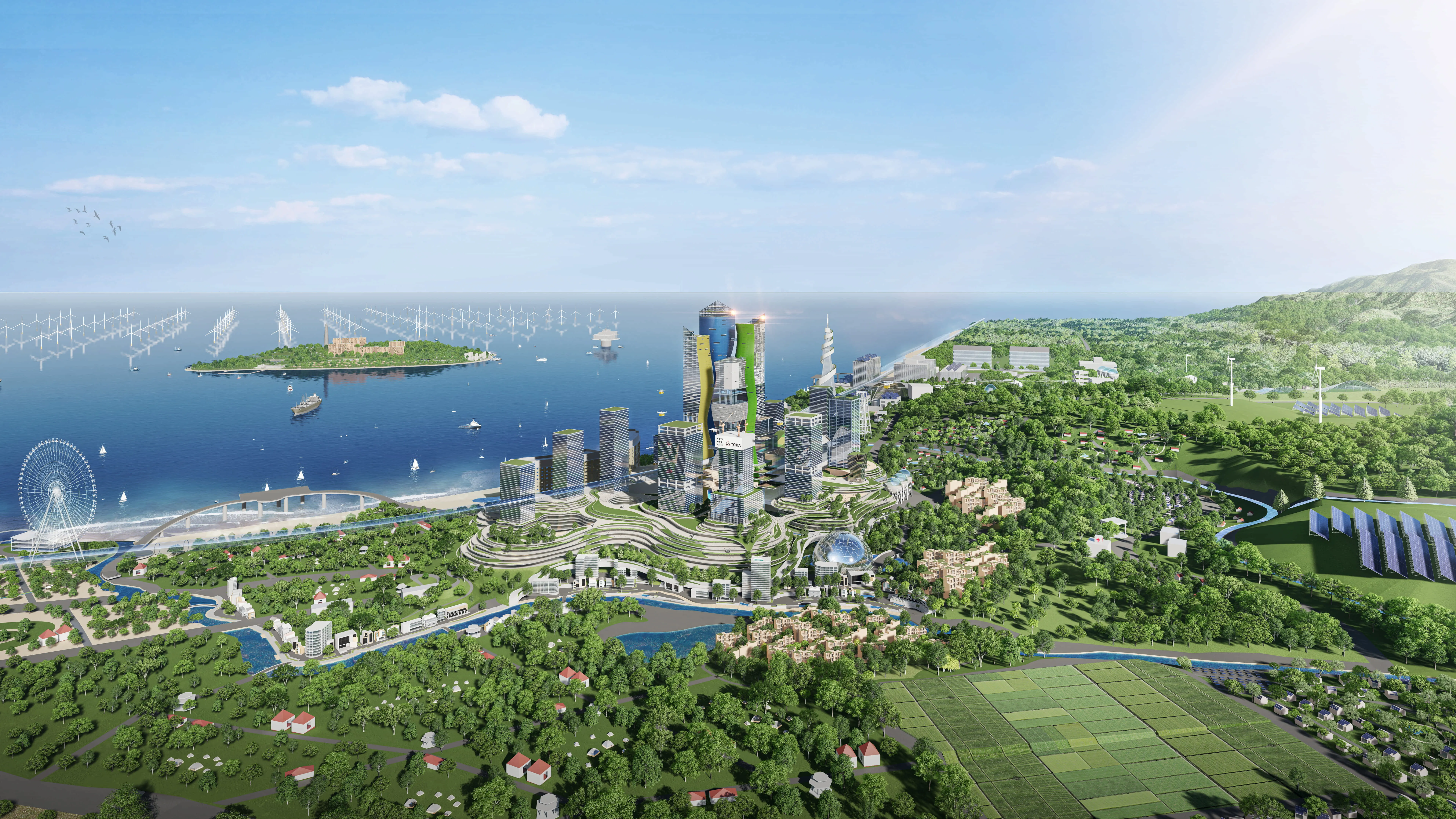 戸田建設が描く未来のまちSECC（Smart Energy Complex City）