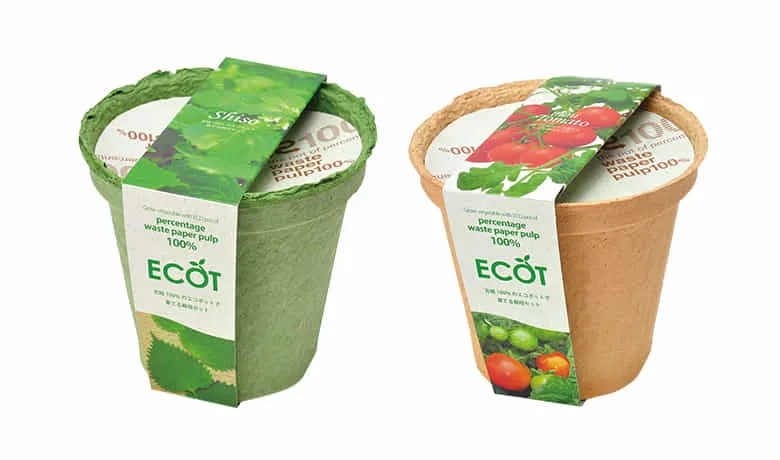 ポットが土に還る環境にやさしい栽培キット