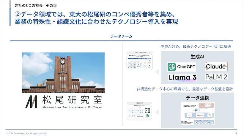 生成AIなど最先端技術の活用を、業務の特殊性・組織文化に合わせて実現