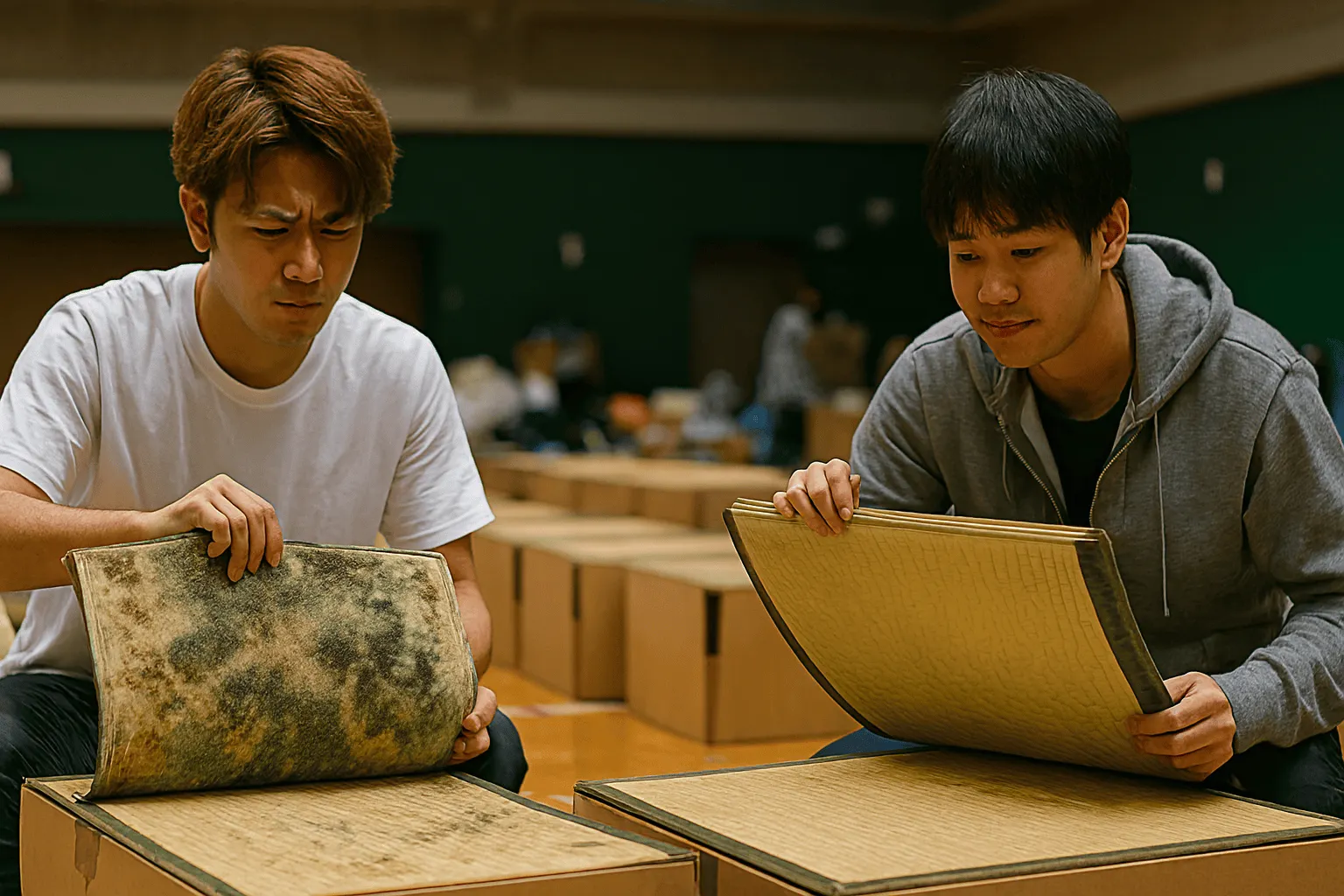 被災地の避難所などでの資材の強化・耐水化・抗菌抗カビ化などに注力しています。