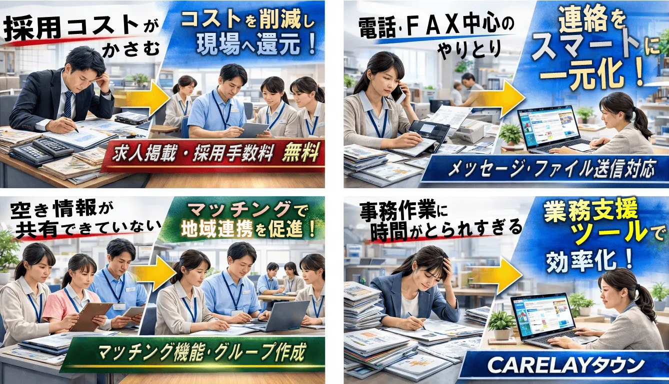 CARELAYで解決できる課題