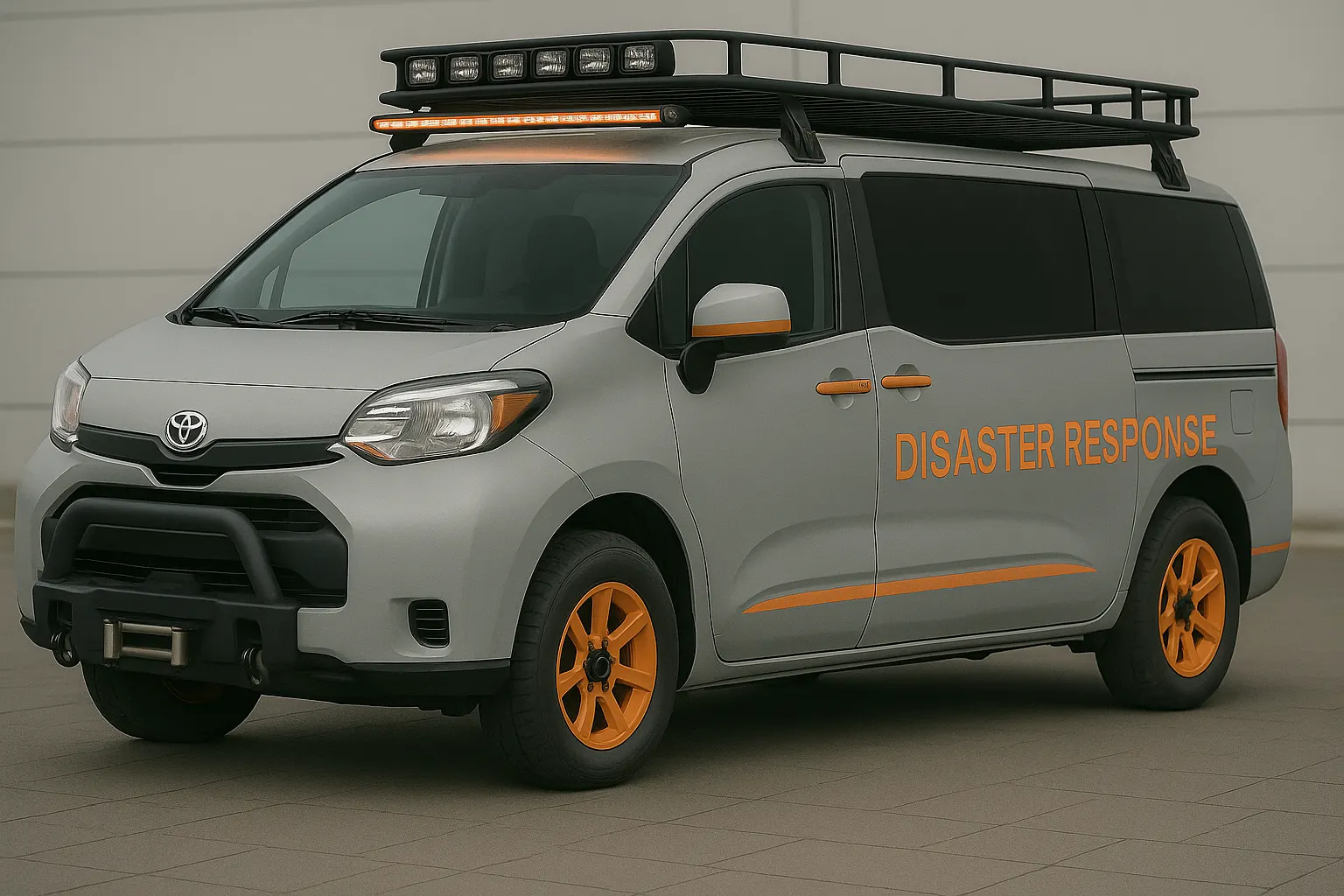 ハイエースやミニバンの災害対策車両室内例