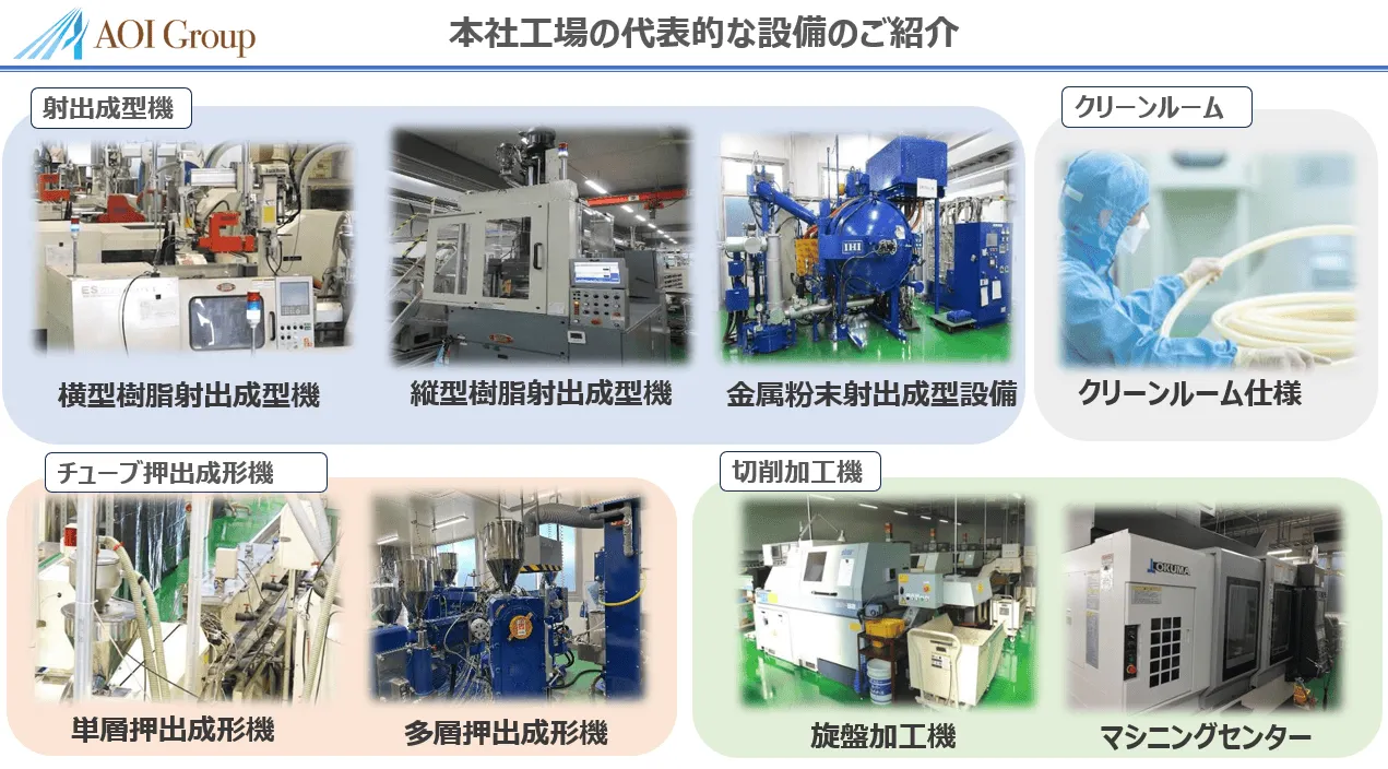 本社工場の代表的な設備