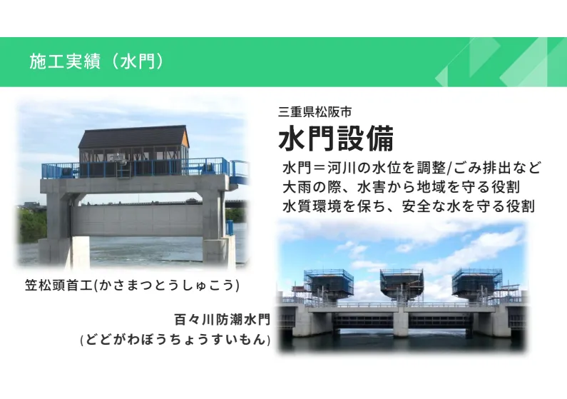 水門施工実績