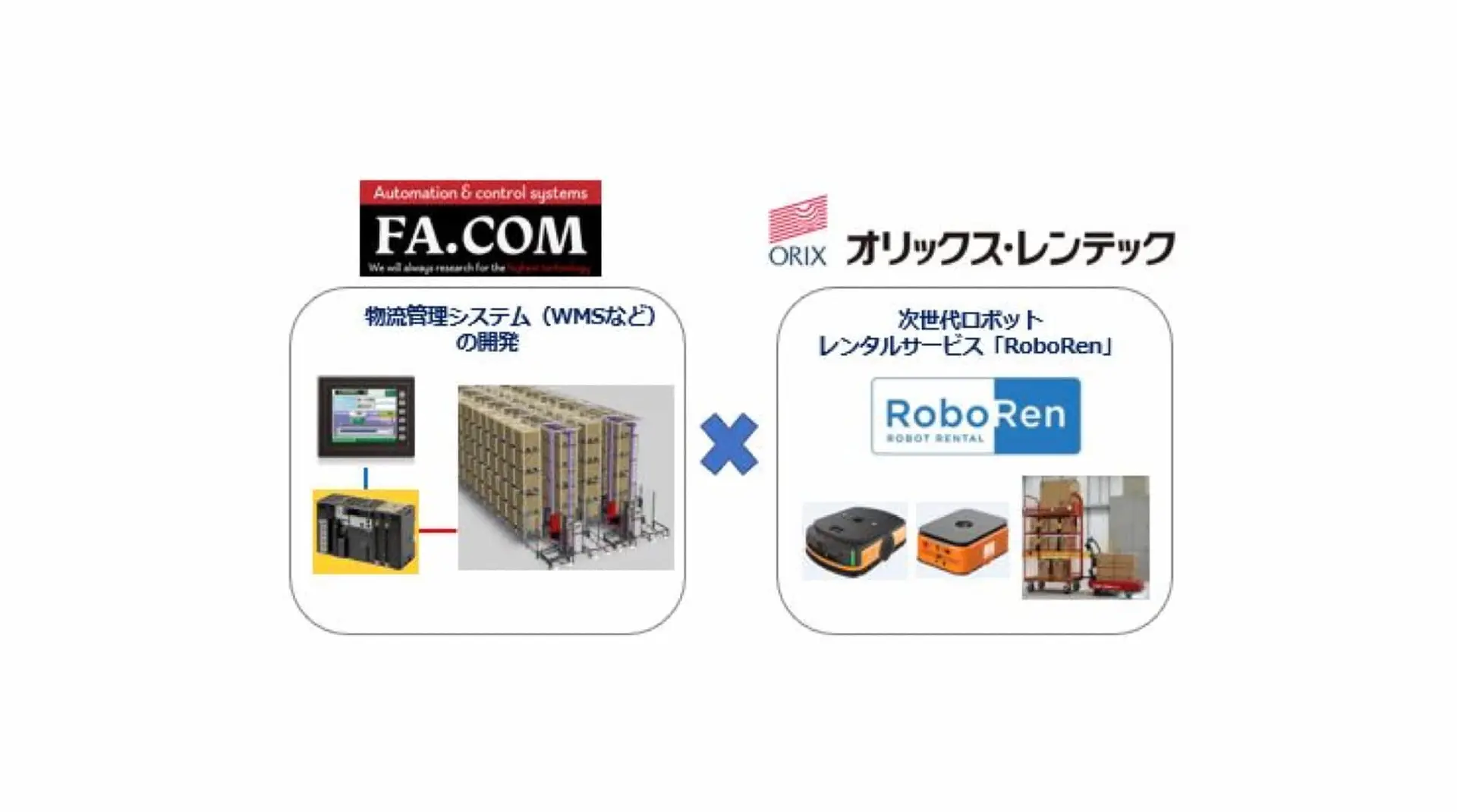 オリックス・レンテック×オフィスエフエイ・コム ｜ 物流施設の自動化支援で業務提携