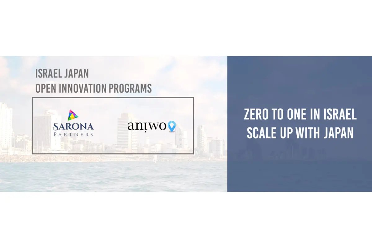 Aniwo、 イスラエルを代表するアクセラ「Sarona Partners」と提携し、グローバルなオープンイノベーションを加速