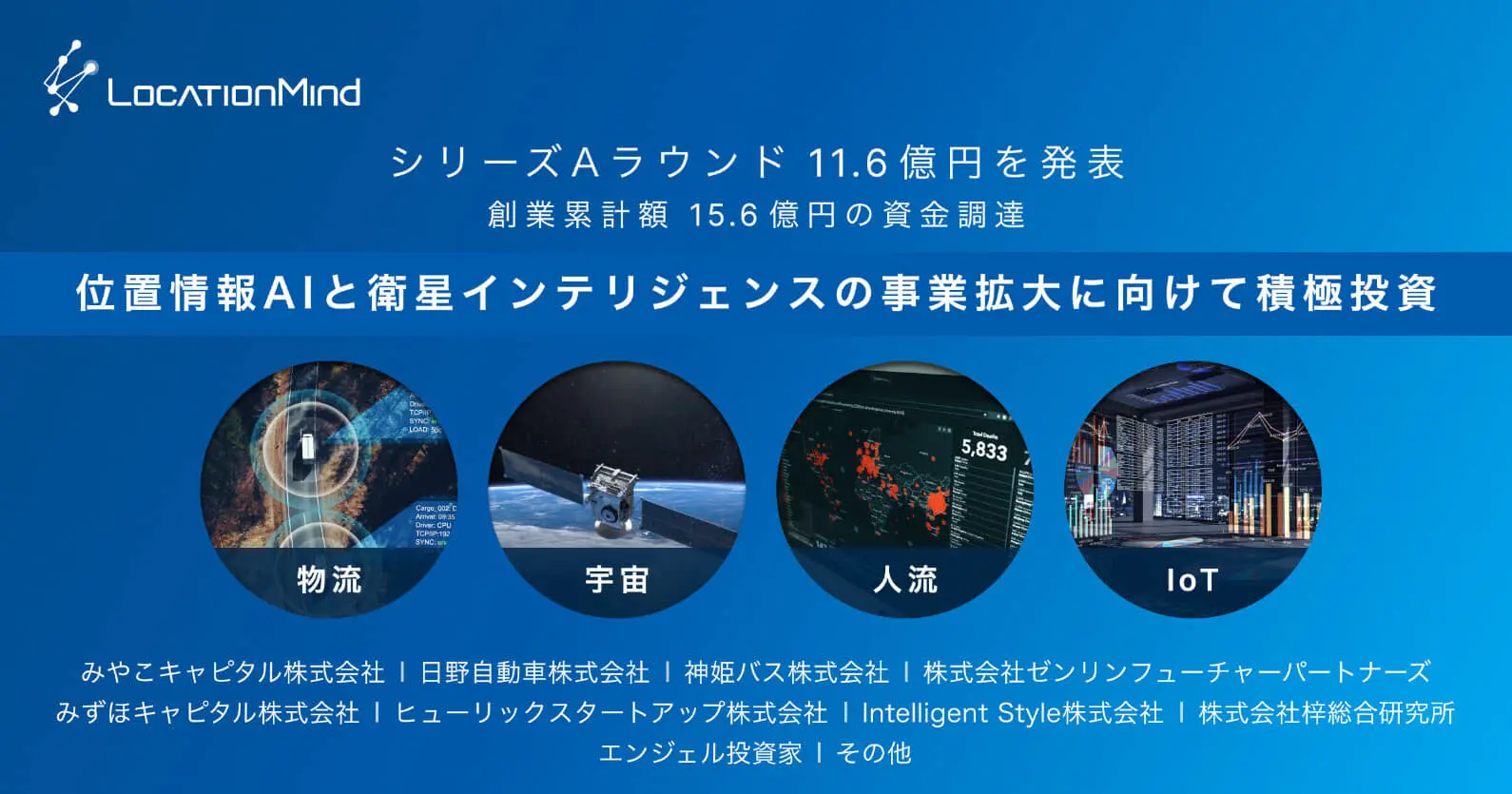 東大発・位置情報AIと衛星インテリジェンスの「LocationMind」 ｜ シリーズAで11.6億円の資金調達、事業拡大・研究開発の加速にむけて積極投資