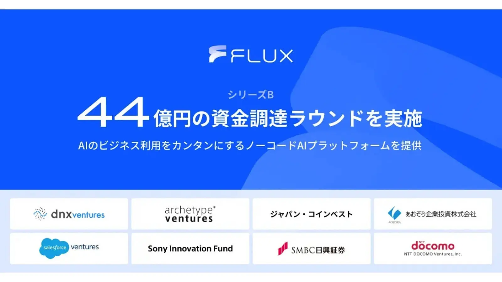 ノーコードAIスタートアップのFLUX、44億円のシリーズB資金調達ラウンドを実施