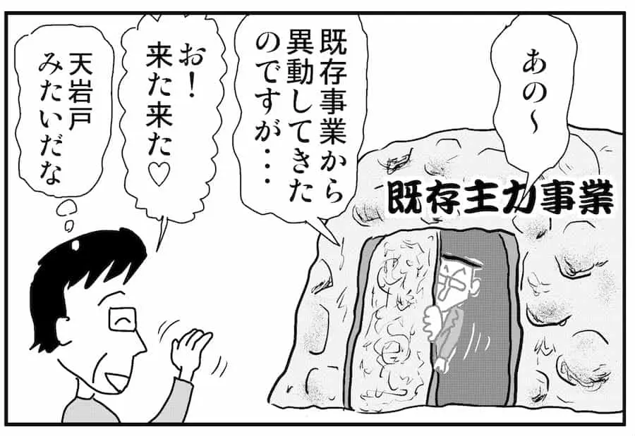【連載／4コマ漫画コラム（33）】異動してきた若手をイノベーション色に染めるには？