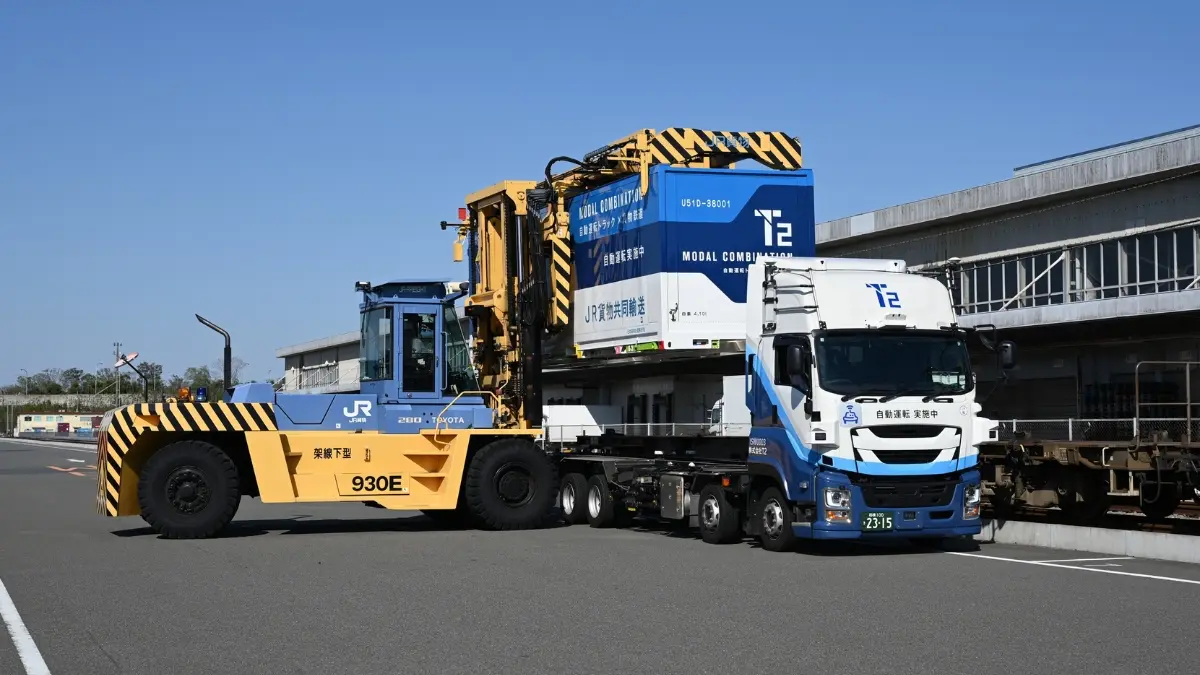 国内初、日本通運×日本貨物×T2が持続可能な物流モデル確立に向けた実証実験が始動