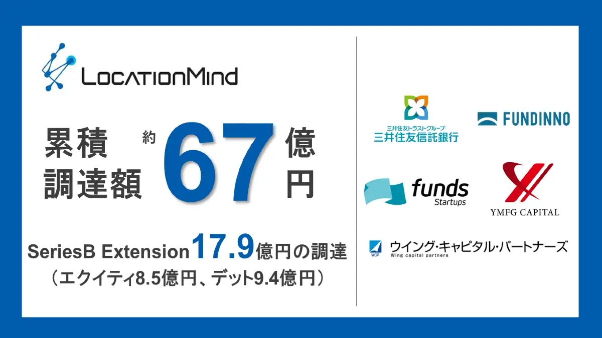 位置情報解析の東大発ベンチャーのLocationMindがシリーズB Extensionで総額49.6億円を調達　グローバル展開を加速