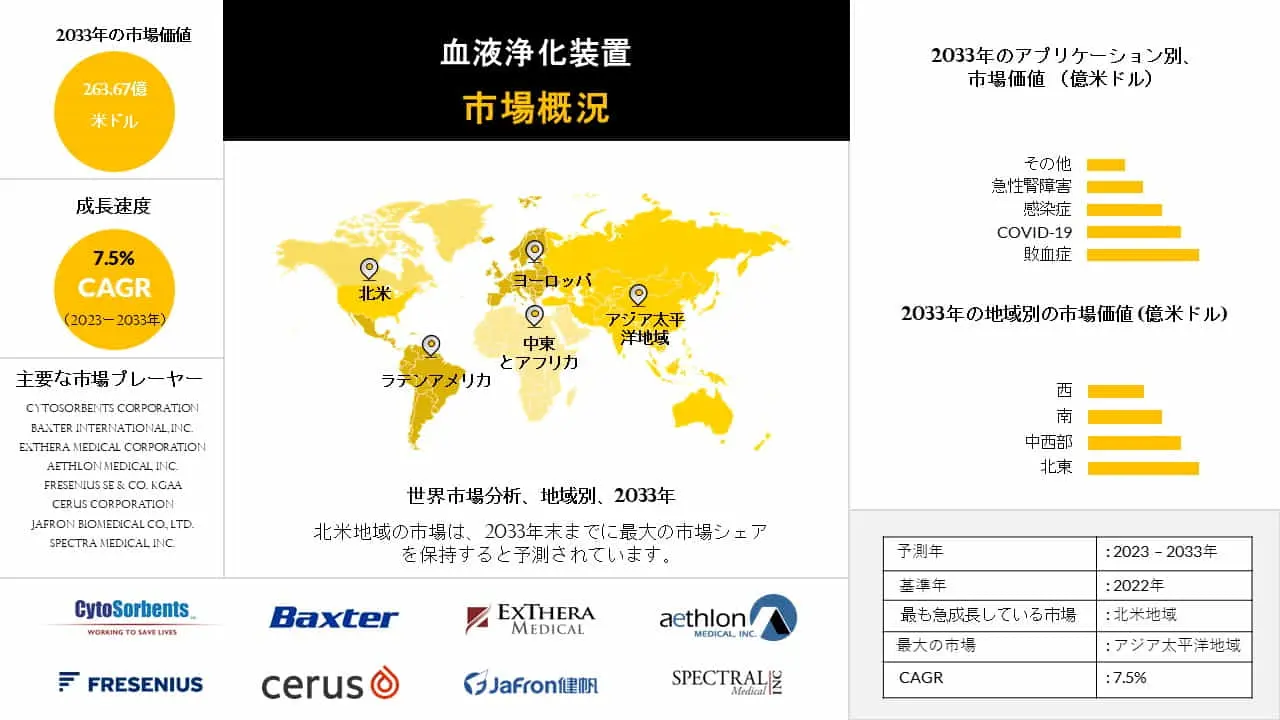 血液浄化装置の市場規模：タイプ別、流通チャネル別、2023-2033年までの予測