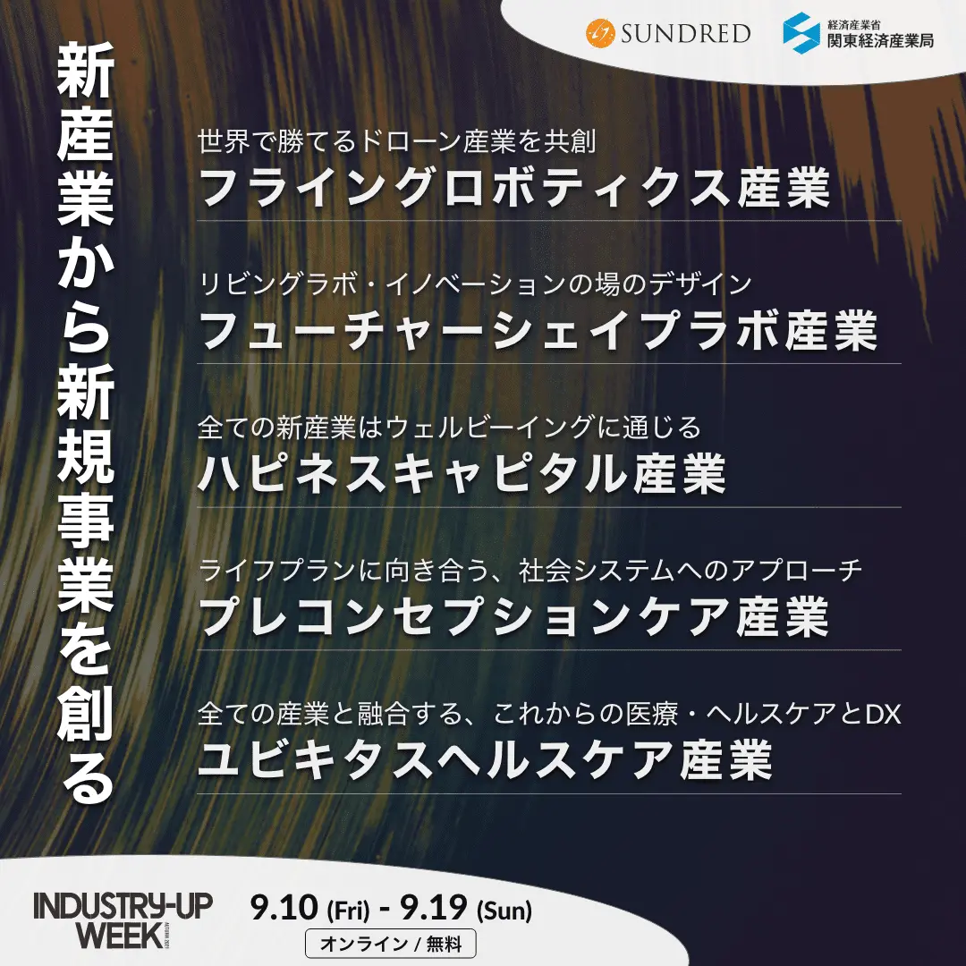 明日開催！新産業共創とインタープレナーの大祭典10日間　Industry-Up Week Autumn 2021