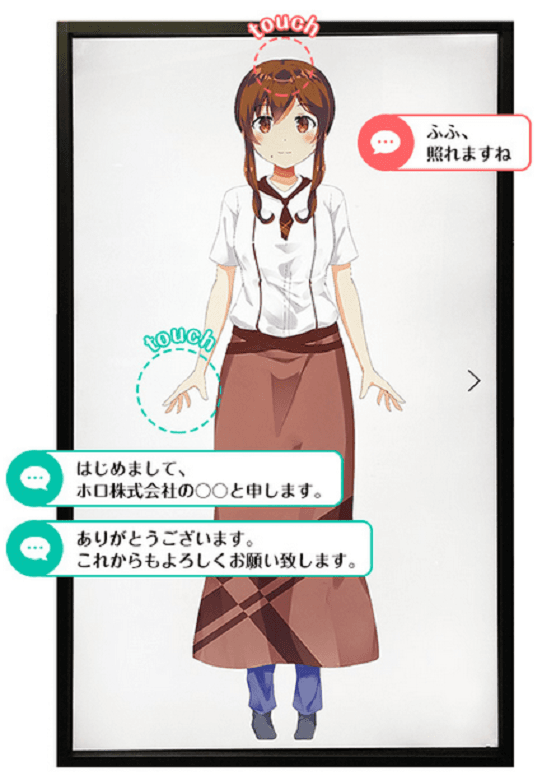 タッチすると対応した言葉を話します。