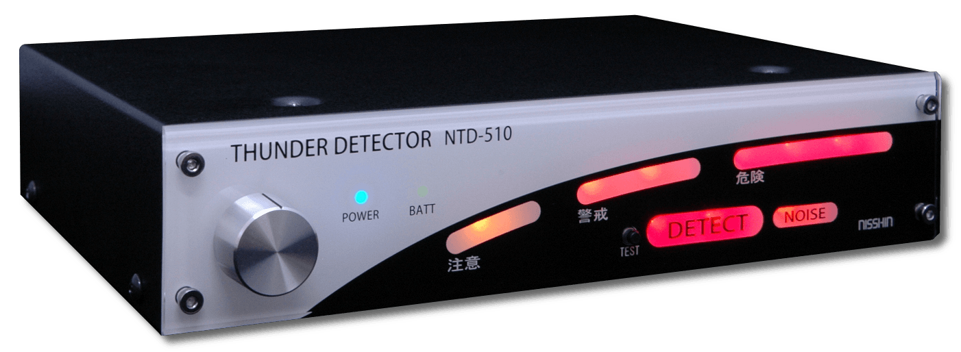 接点出力をもった雷探知警報器の本体部です。IoTモジュールやゲートウェイと組み合わせて使用できます。