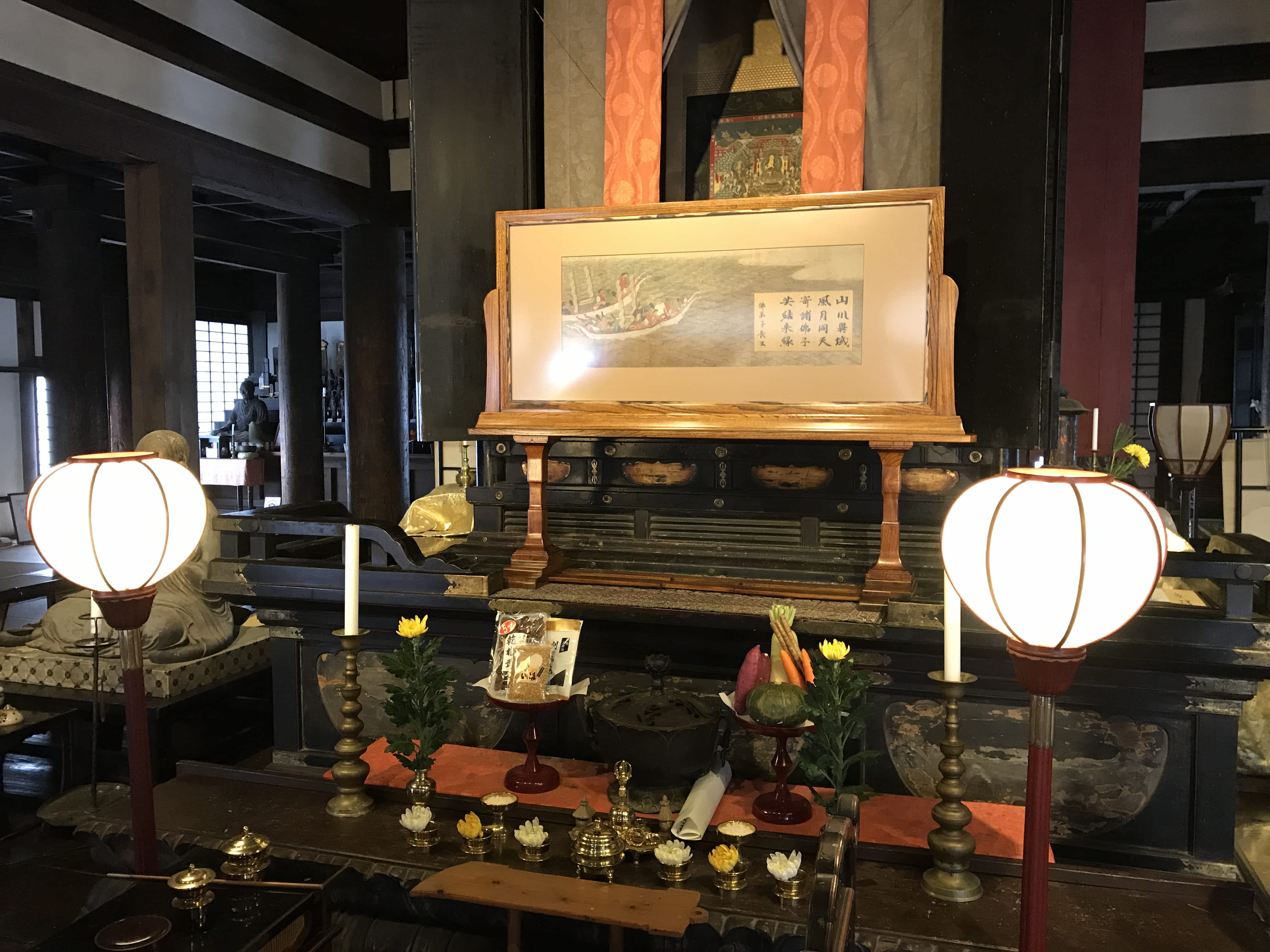 ２０１７年１０月　元興寺に屋久杉曄變織納める