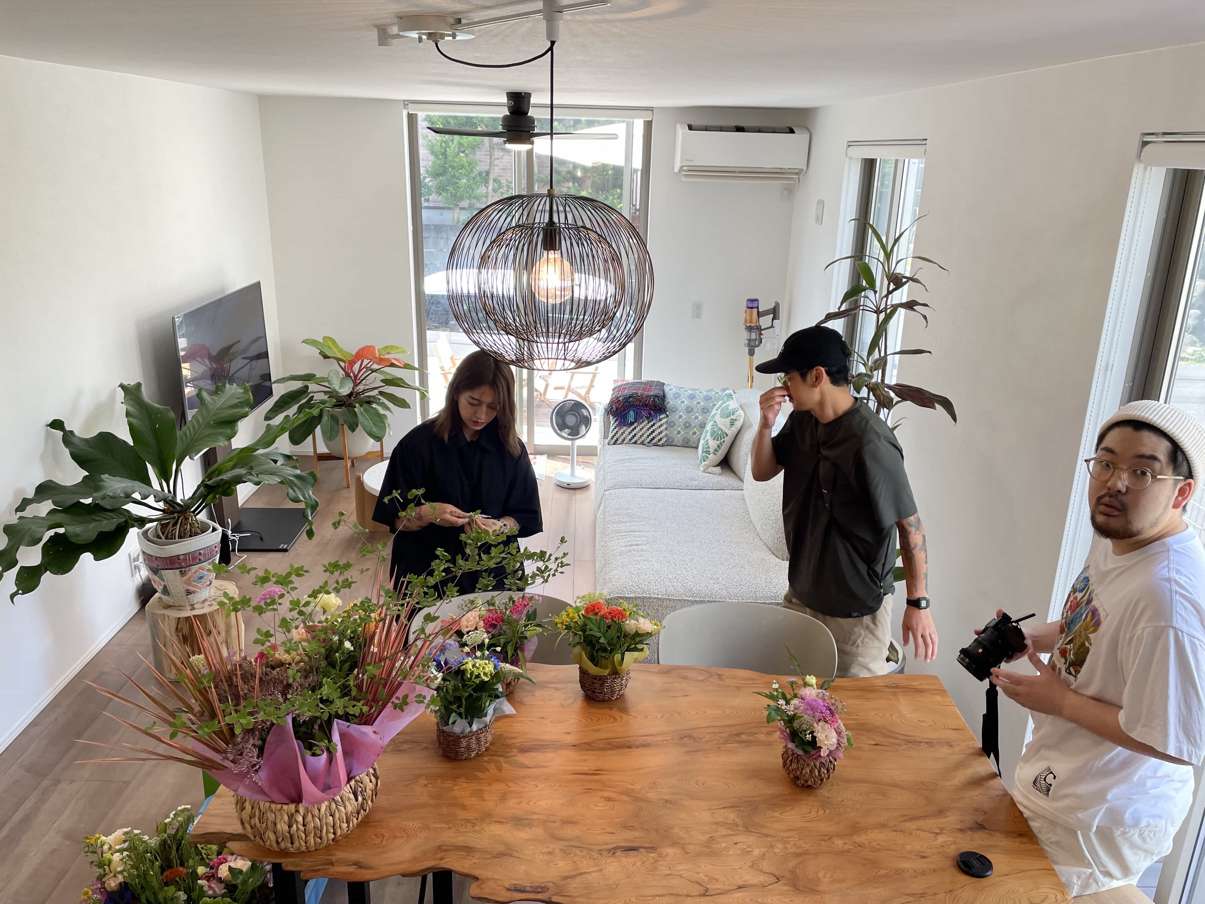 家族が施設に送れる花束を撮影!素敵なお花を用意