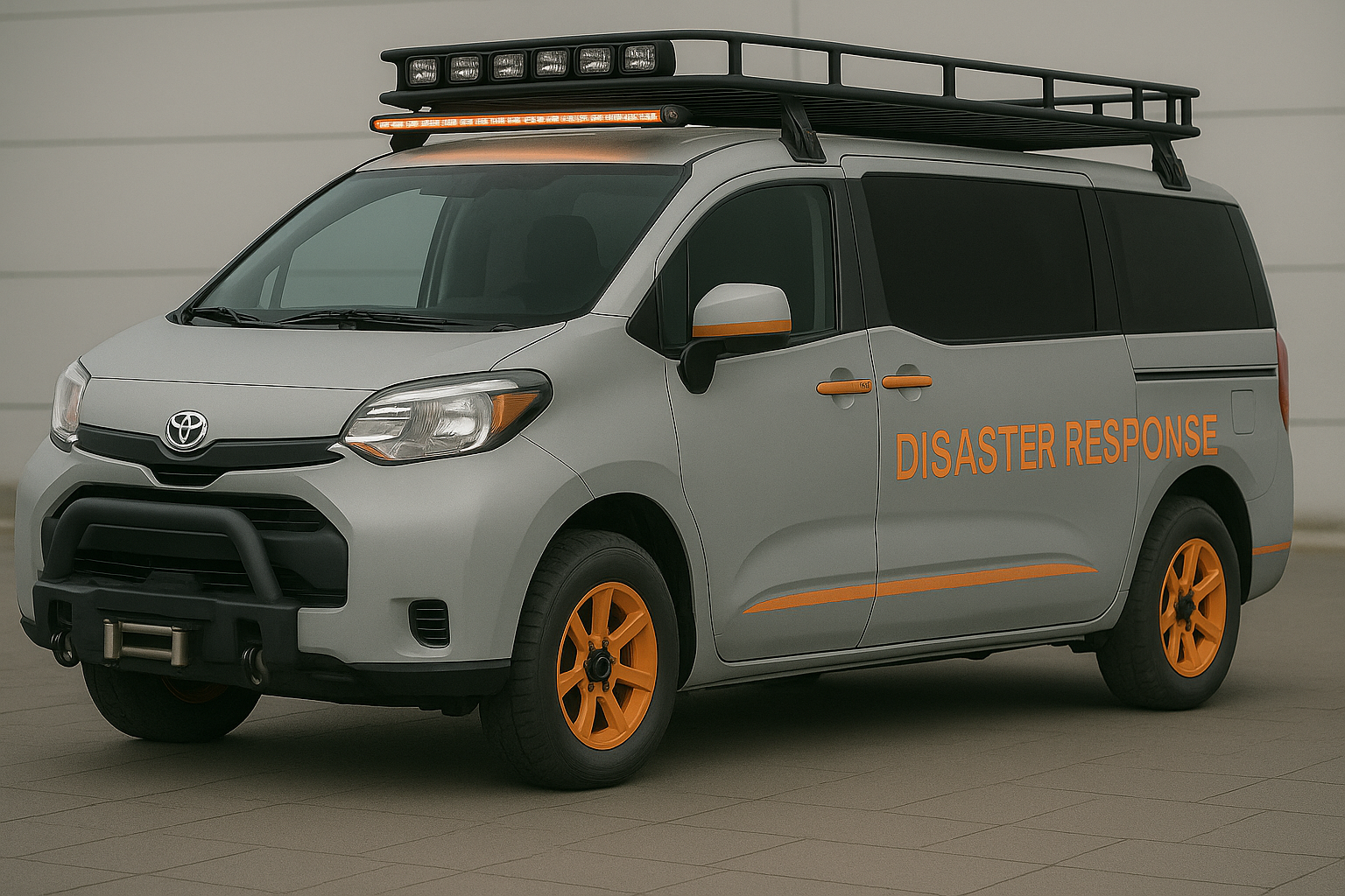 ハイエースやミニバンの災害対策車両室内例