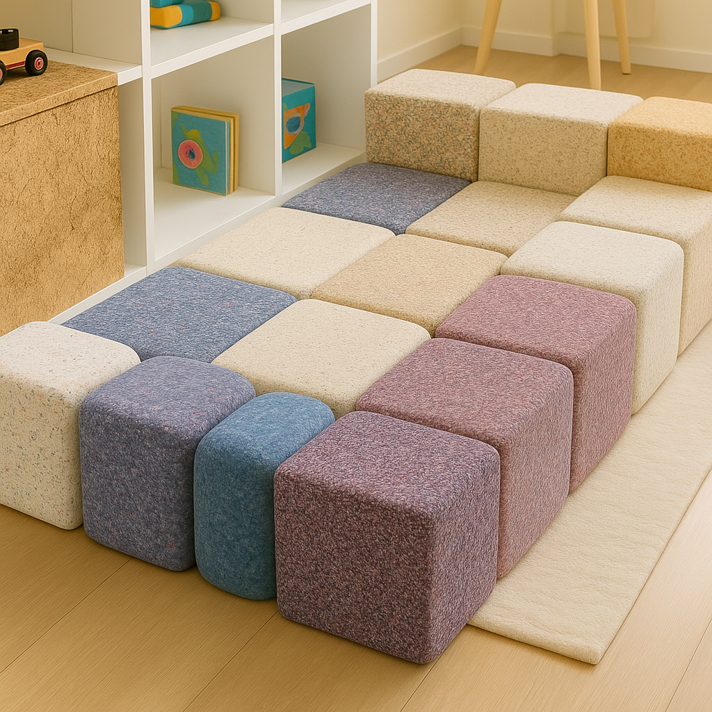 再生素材が見える家具のイメージ